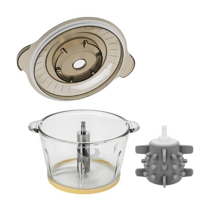 Máy xay thịt Elmich MCE-8584 2L, Hàng chính hãng, lưỡi dao 2 cánh, cối thủy tinh trong suốt -JoyMall