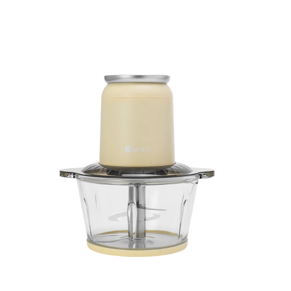 Máy xay thịt Elmich MCE-8584 2L, Hàng chính hãng, lưỡi dao 2 cánh, cối thủy tinh trong suốt -JoyMall