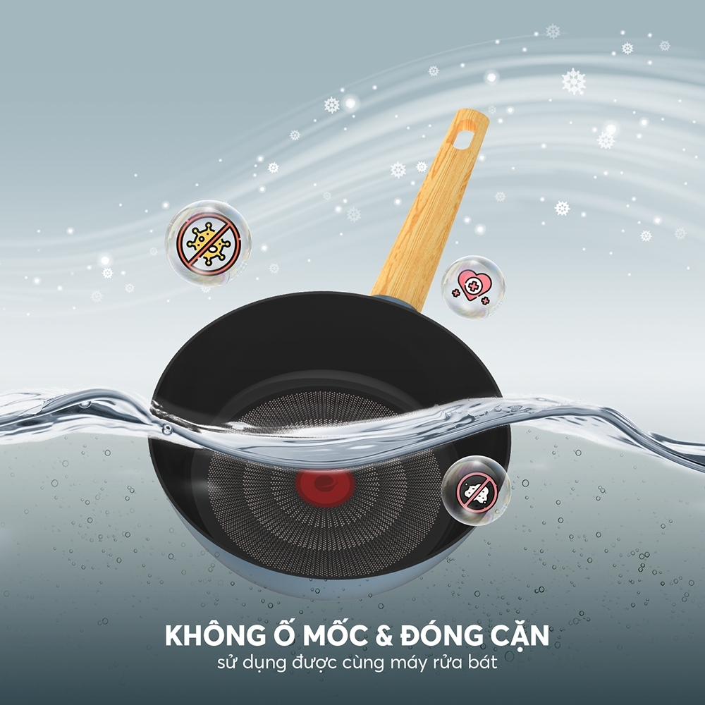 Chảo chống dính vân gỗ Elmich Nature EL-5947 nhiều size, Hàng chính hãng, bắt từ nhanh - JoyMall