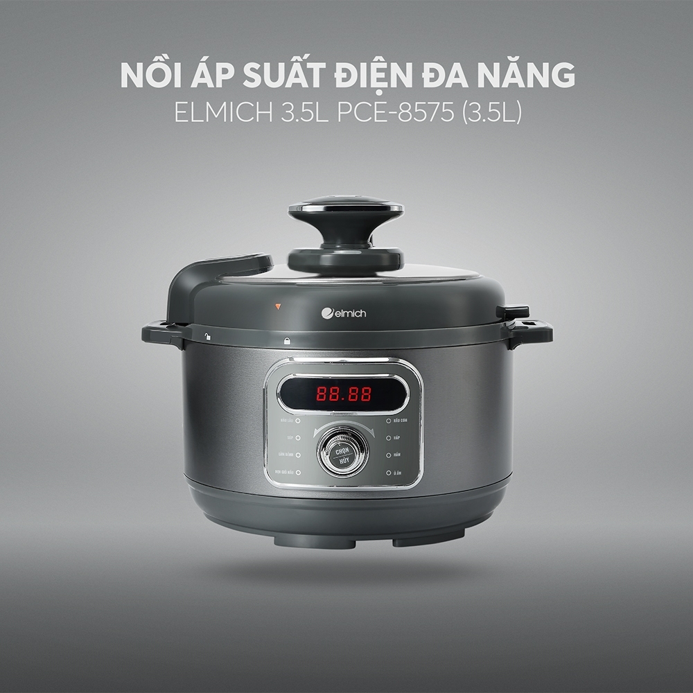 Nồi áp suất điện đa năng Elmich PCE-8575 3.5L, Hàng chính hãng, có thể làm nồi lẩu - JoyMall