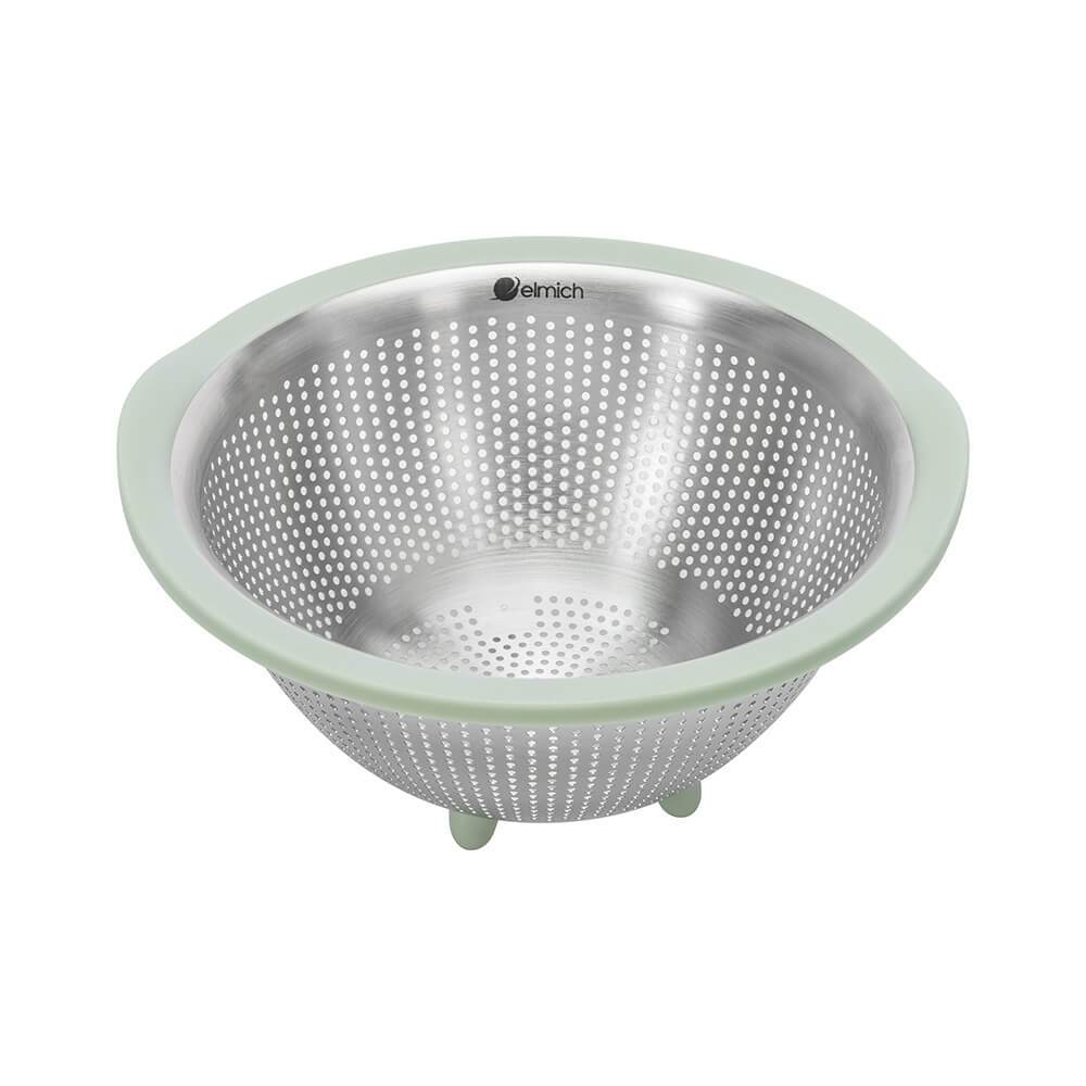 Rổ inox cao cấp Elmich EL-1110 EL-1112 23cm 29cm, Hàng chính hãng, có chân đỡ ráo nước - JoyMall
