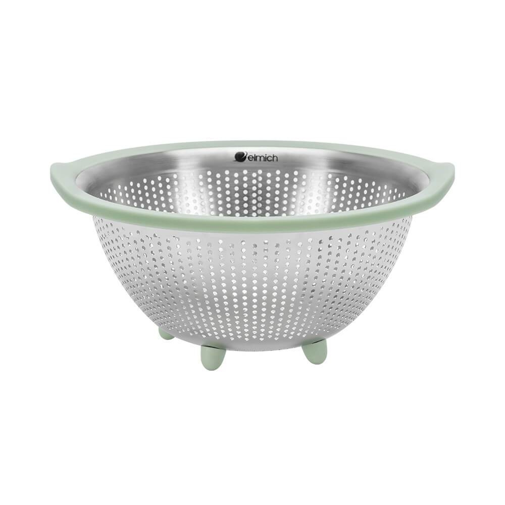 Rổ inox cao cấp Elmich EL-1110 EL-1112 23cm 29cm, Hàng chính hãng, có chân đỡ ráo nước - JoyMall
