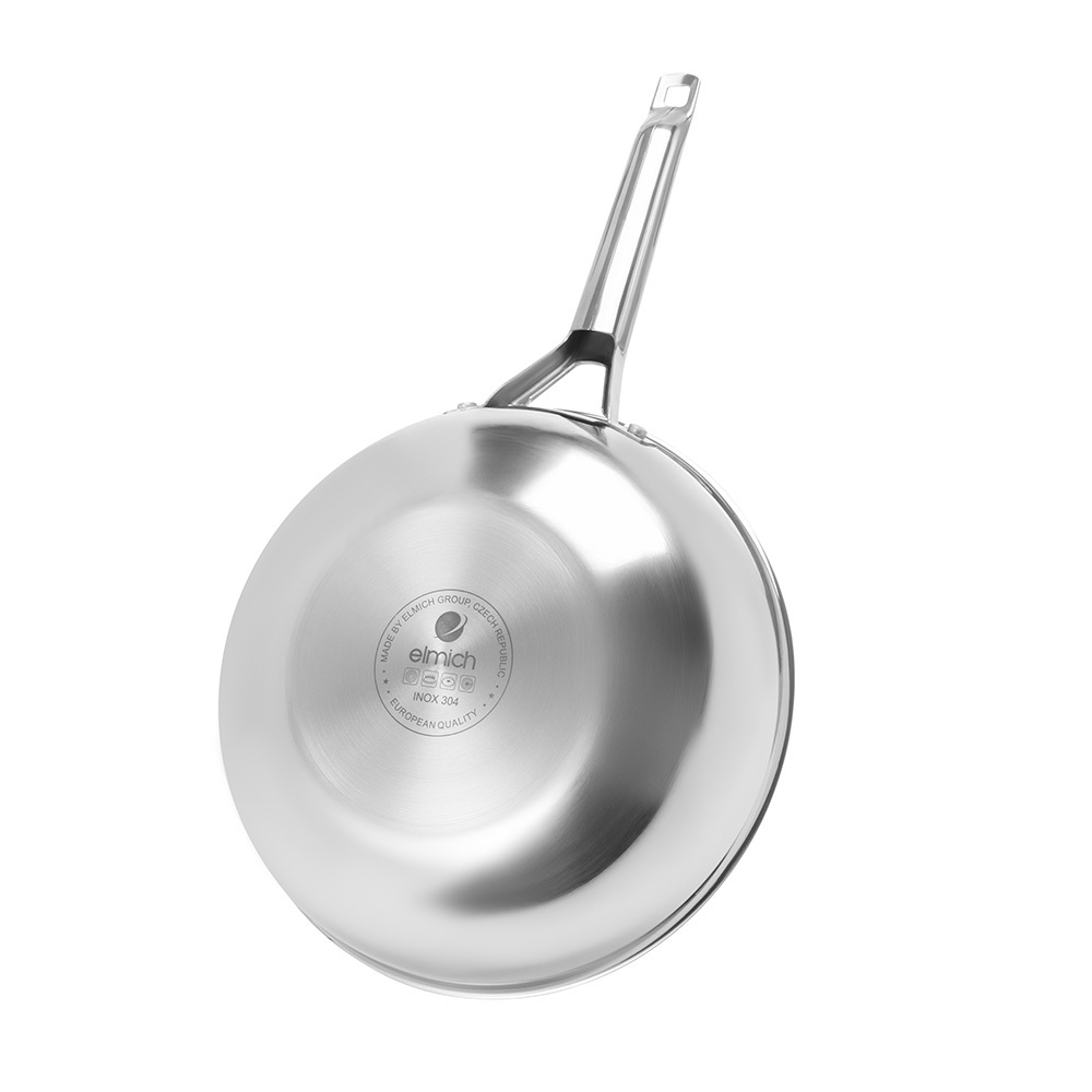 Chảo Inox sâu lòng nguyên khối Elmich EL-2869IN28 size 28cm, Hàng chính hãng, bắt từ nhanh - JoyMall