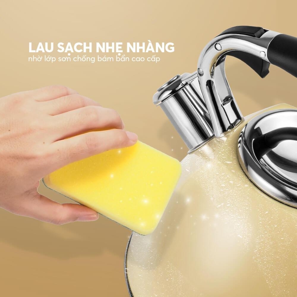Ấm đun nước inox cao cấp Elmich EL-8281 2.5L, Hàng chính hãng,đun sôi nhanh,inox 304 an toàn-JoyMall