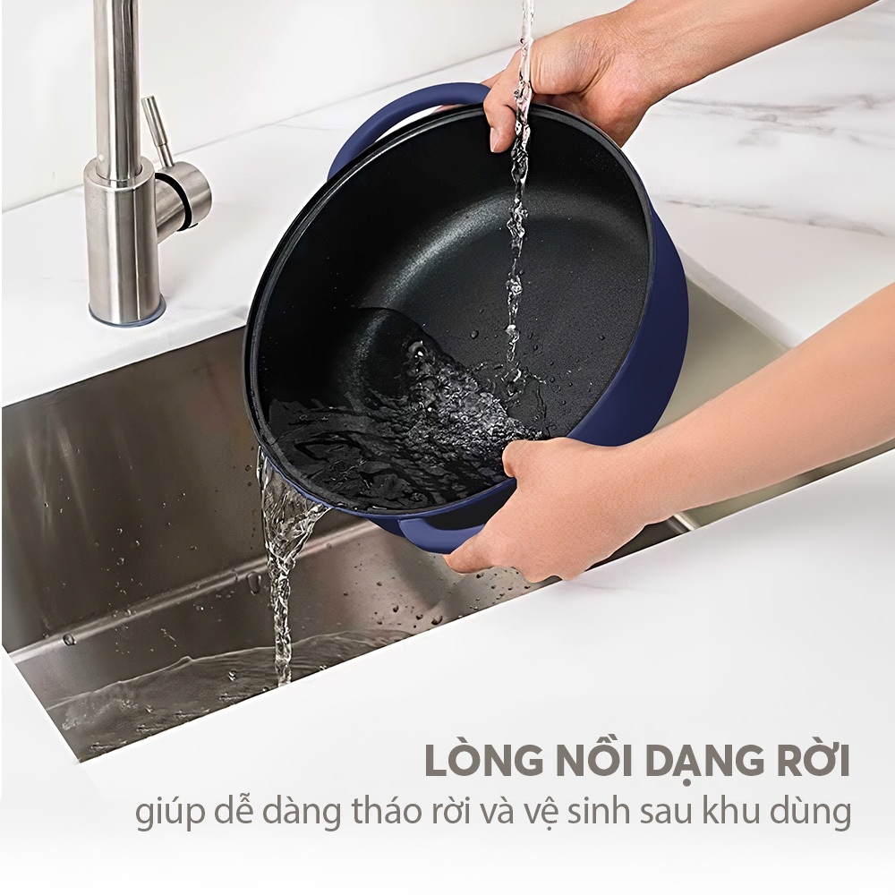 Nồi lẩu điện Elmich MPE-9177 4.5L, Hàng chính hãng, lòng nồi dạng rời, vỏ nhựa cao cấp - JoyMall