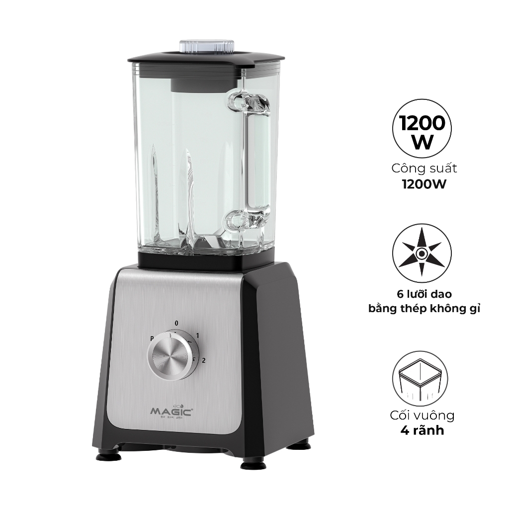 Máy Xay Sinh Tố MAGIC Eco AC-182, AC-183 1200W, Hàng Chính Hãng, 6 Lưỡi Dao Thép Không Gỉ - JoyMall