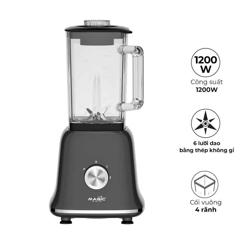 Máy Xay Sinh Tố MAGIC Eco AC-182, AC-183 1200W, Hàng Chính Hãng, 6 Lưỡi Dao Thép Không Gỉ - JoyMall