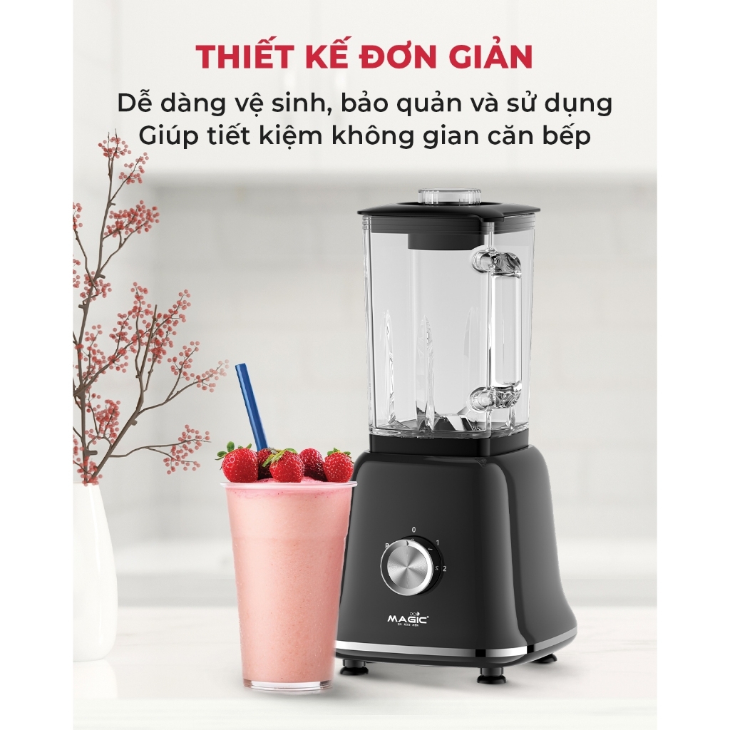 Máy Xay Sinh Tố MAGIC Eco AC-182, AC-183 1200W, Hàng Chính Hãng, 6 Lưỡi Dao Thép Không Gỉ - JoyMall