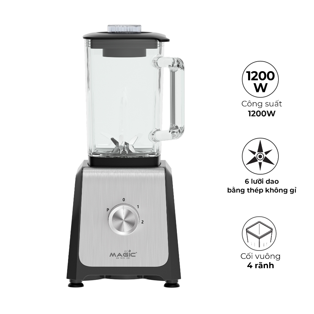 Máy Xay Sinh Tố MAGIC Eco AC-182, AC-183 1200W, Hàng Chính Hãng, 6 Lưỡi Dao Thép Không Gỉ - JoyMall