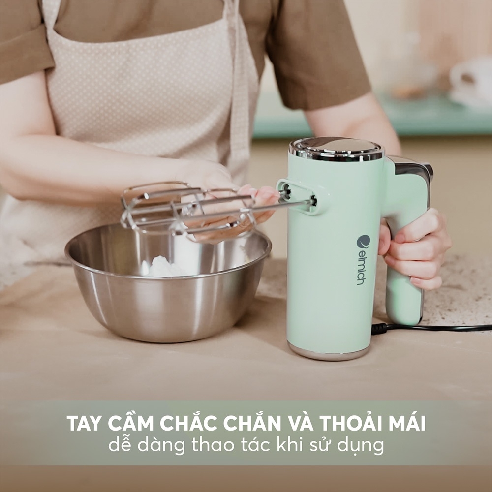 Máy Trộn Bột Cầm Tay Đa Năng Elmich MME-9116 400W, Hàng Chính Hãng, 5 Tốc Độ Trộn - JoyMall