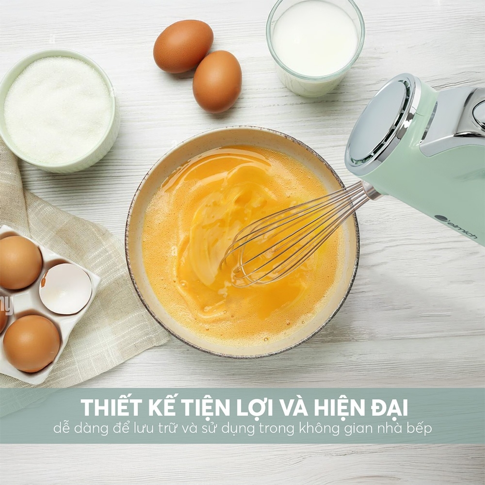 Máy Trộn Bột Cầm Tay Đa Năng Elmich MME-9116 400W, Hàng Chính Hãng, 5 Tốc Độ Trộn - JoyMall