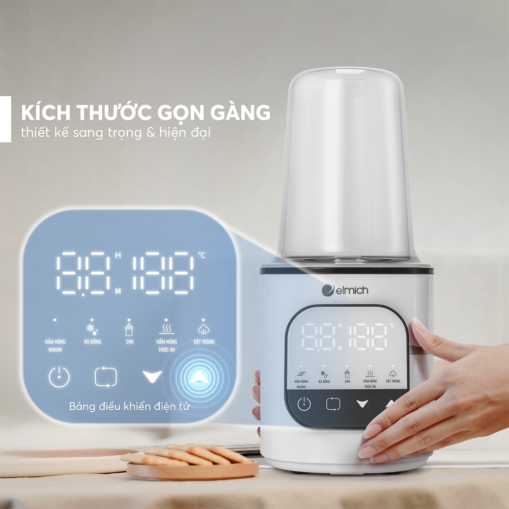 Máy Hâm Sữa Đa Năng Elmich Babycare BWE8618, Hàng Chính Hãng, 5 Chức Năng, Chống Chập Cháy - JoyMall