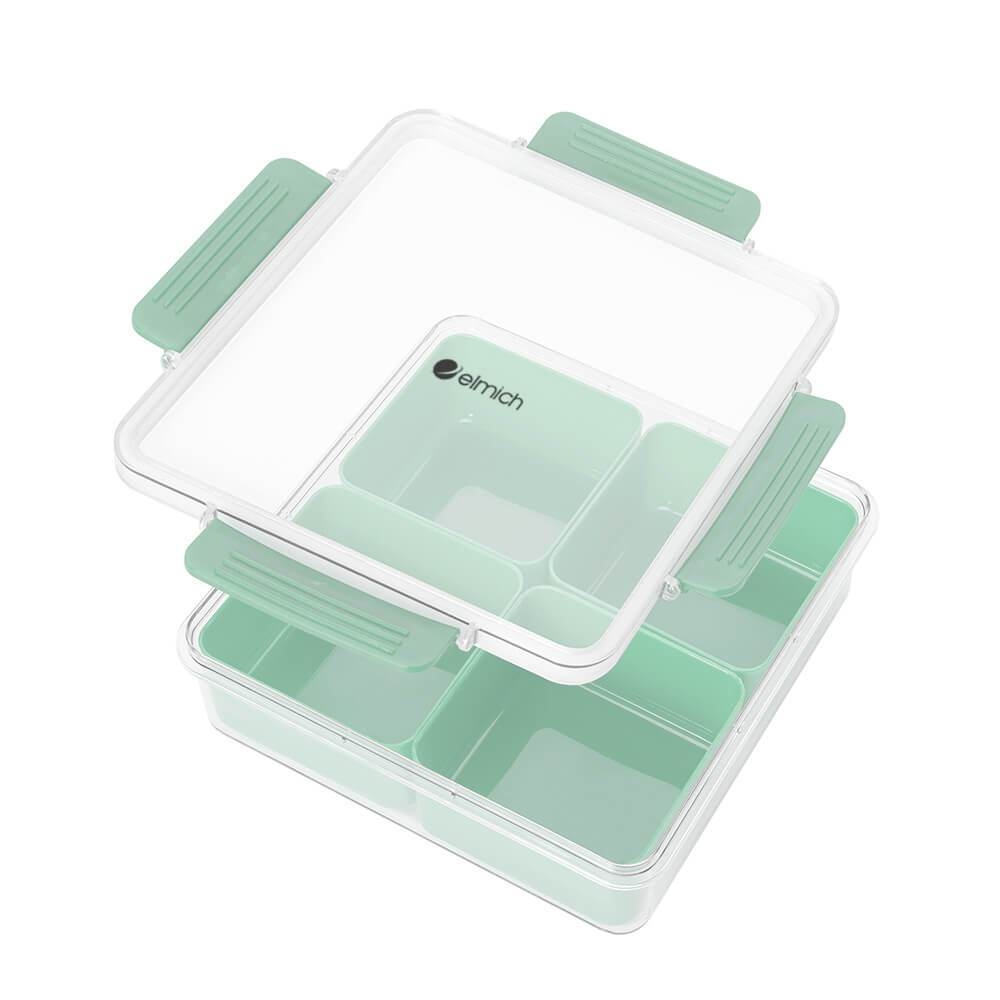 Hộp Nhựa Đa Năng 4 Ngăn Rời Elmich EL-0754 2.7L, Hàng Chính Hãng, Nhựa PP An Toàn - JoyMall