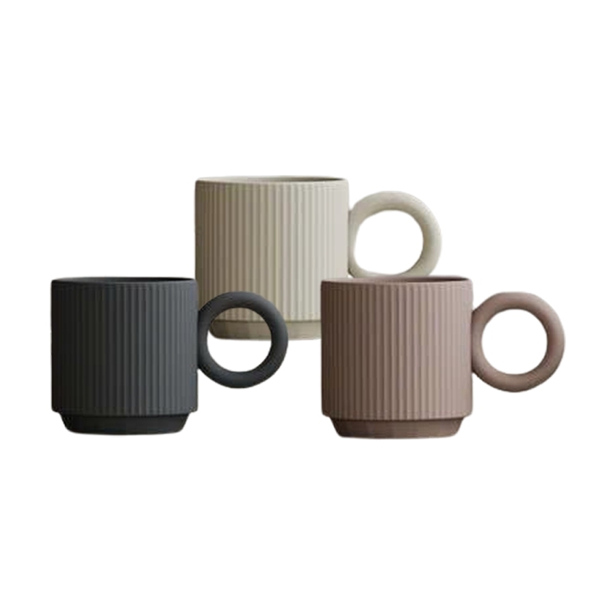 Ly Sứ LocknLock Ceramic Mug TLL564 390ml, Hàng Chính Hãng, Có Tay Cầm - JoyMall