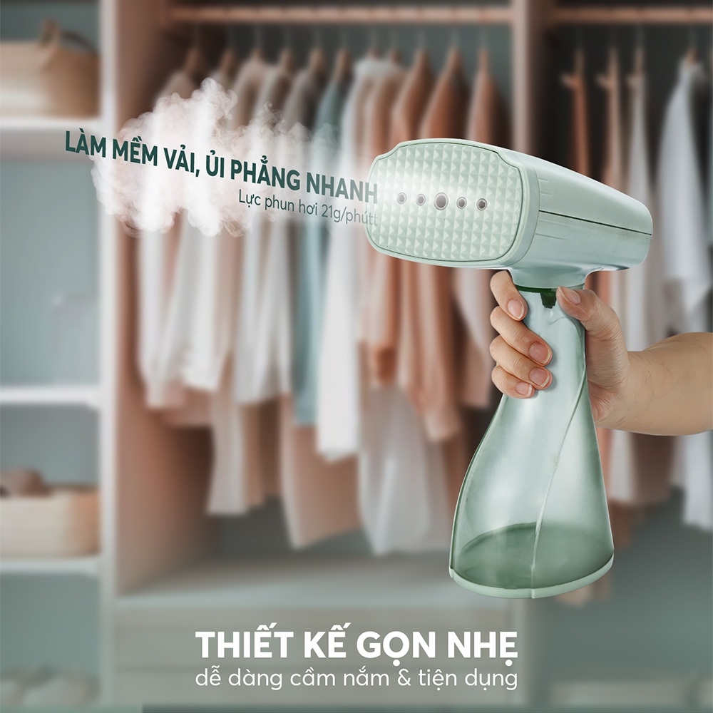 Bàn Là Hơi Nước Cầm Tay Elmich SIE9163 1300W, Hàng Chính Hãng, Đầu Phun Hơi Phủ Chống Dính - JoyMall