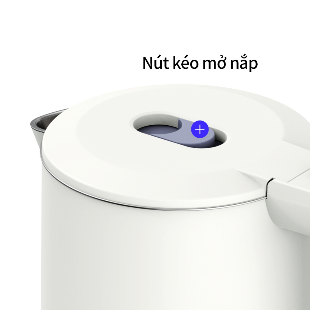 Ấm Đun Siêu Tốc LocknLock EJK728IVY 1.7L 1850-2200W, Hàng Chính Hãng, Nút Kéo Mở Nắp - JoyMall
