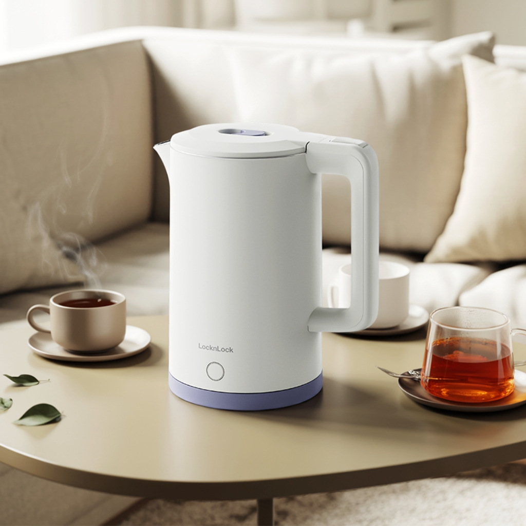 Ấm Đun Siêu Tốc LocknLock EJK728IVY 1.7L 1850-2200W, Hàng Chính Hãng, Nút Kéo Mở Nắp - JoyMall