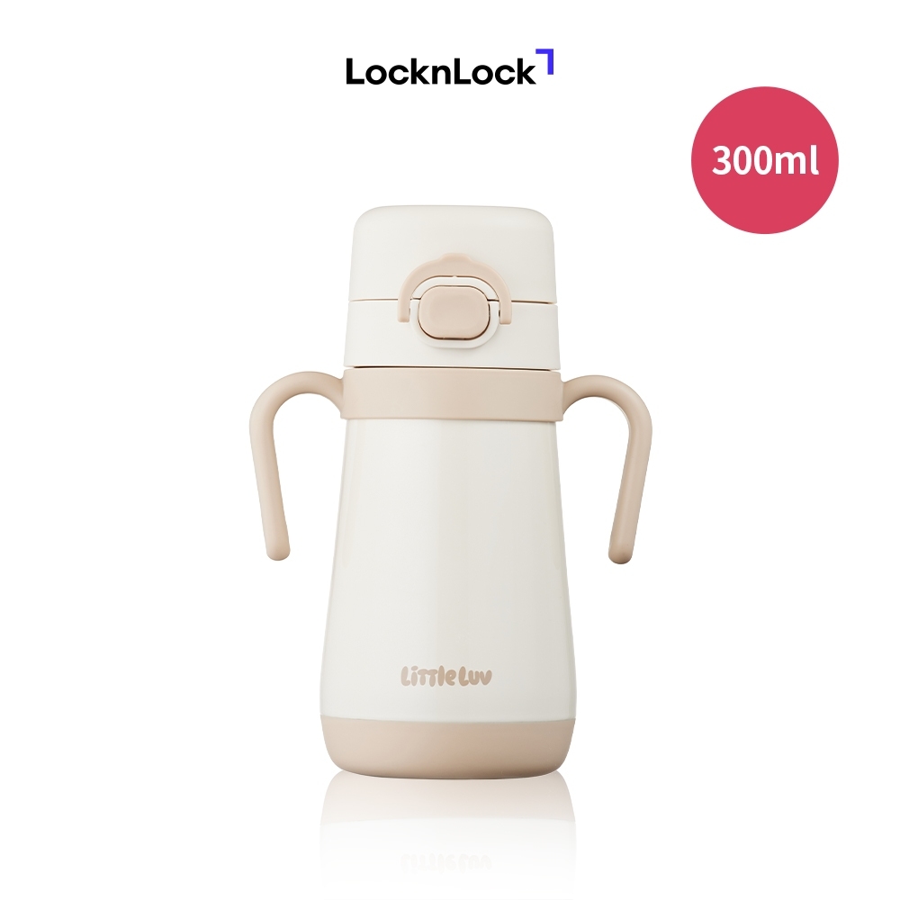 Bình Giữ Nhiệt Cho Bé LocknLock LHC916 300ml, Hàng Chính Hãng, STS316L, Có Tay Cầm Ống Hút - JoyMall