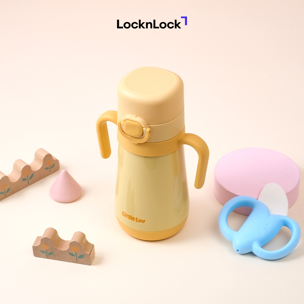 Bình Giữ Nhiệt Cho Bé LocknLock LHC916 300ml, Hàng Chính Hãng, STS316L, Có Tay Cầm Ống Hút - JoyMall