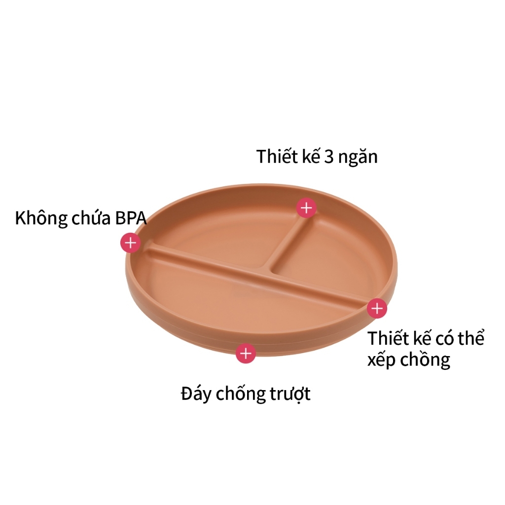 Bộ 2 Dĩa Chống Trượt LocknLock Little Luv Cho Bé HPP962, Hàng Chính Hãng - JoyMall