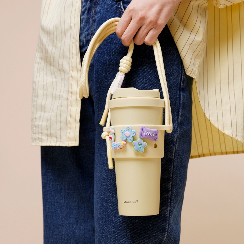 Quai Đeo Ly Giữ Nhiệt LocknLock TLL076 Siliconesleeve Set, Hàng Chính Hãng, Chống Nước - JoyMall