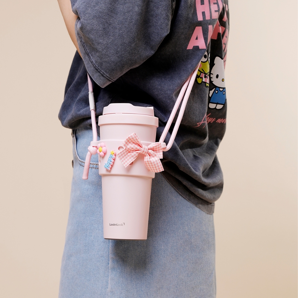 Quai Đeo Ly Giữ Nhiệt LocknLock TLL076 Siliconesleeve Set, Hàng Chính Hãng, Chống Nước - JoyMall