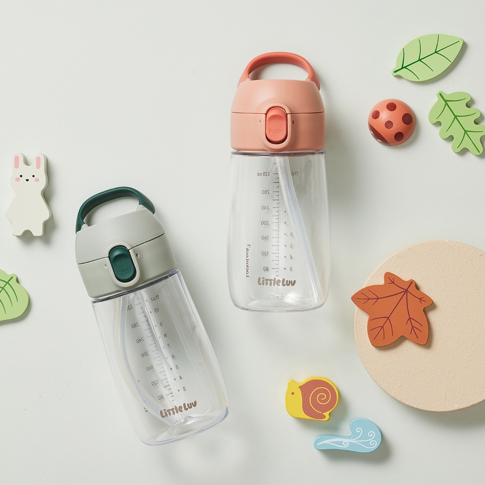Bình Nước Nhựa LocknLock Little Luv Switch Tritan HAP918 Có Ống Hút 410ml, Hàng Chính Hãng - JoyMall
