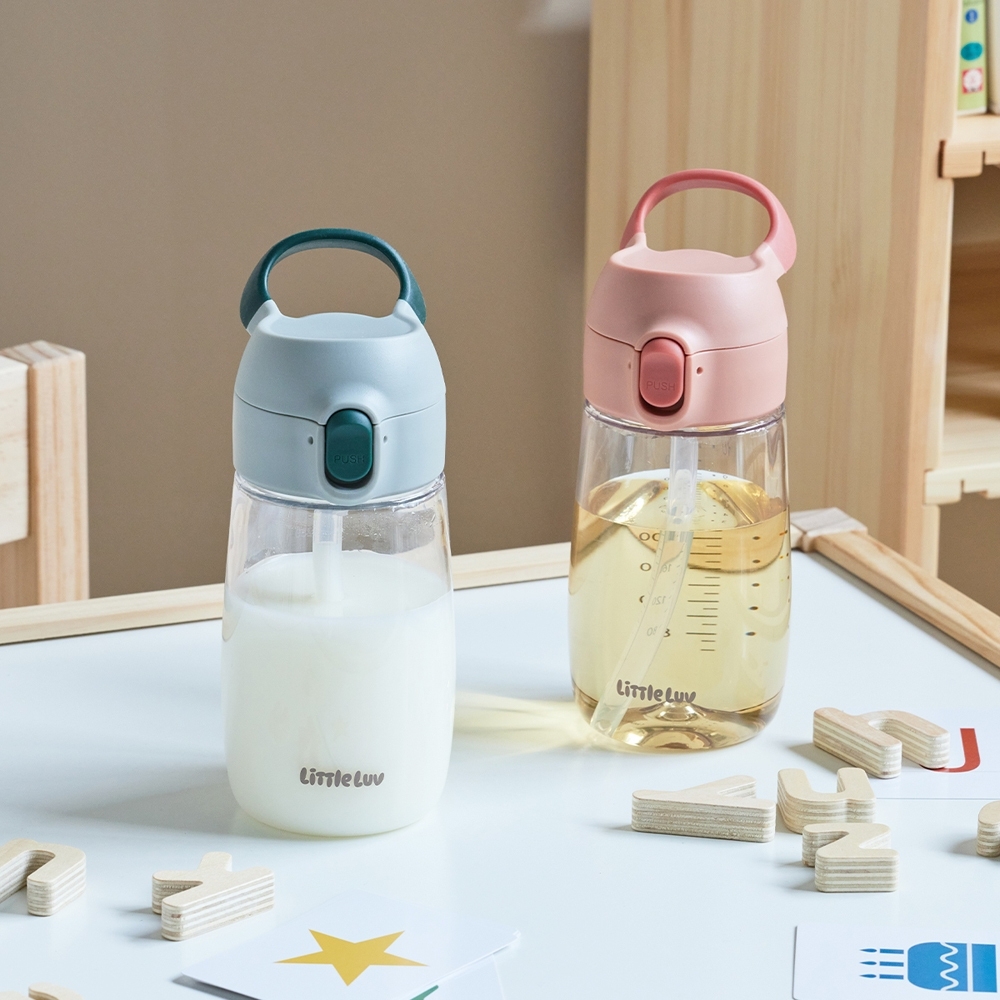 Bình Nước Nhựa LocknLock Little Luv Switch Tritan HAP918 Có Ống Hút 410ml, Hàng Chính Hãng - JoyMall