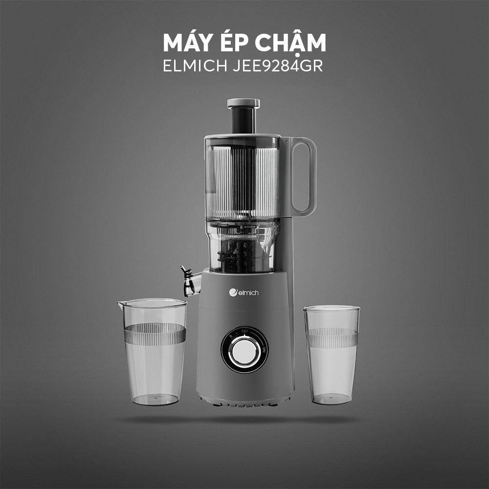 Máy Ép Chậm Elmich JEE9284 240W, Hàng Chính Hãng, Lưới Lọc Inox 304, Ép Kiệt Bã, Giảm Ồn - JoyMall