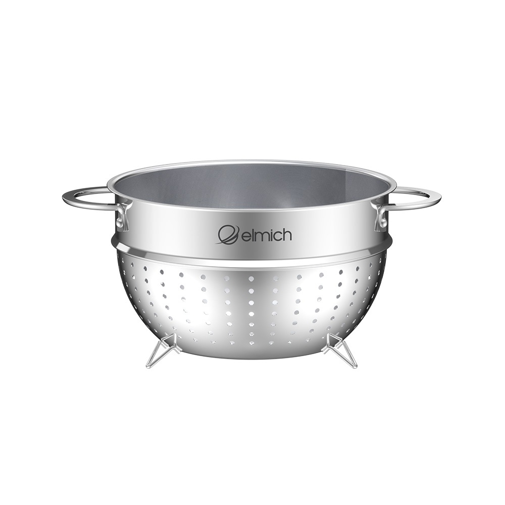 Xửng Hấp Đa Năng Inox 304 Elmich EL2550IN22 Size 22-26cm, Hàng Chính Hãng, Inox 304 - JoyMall