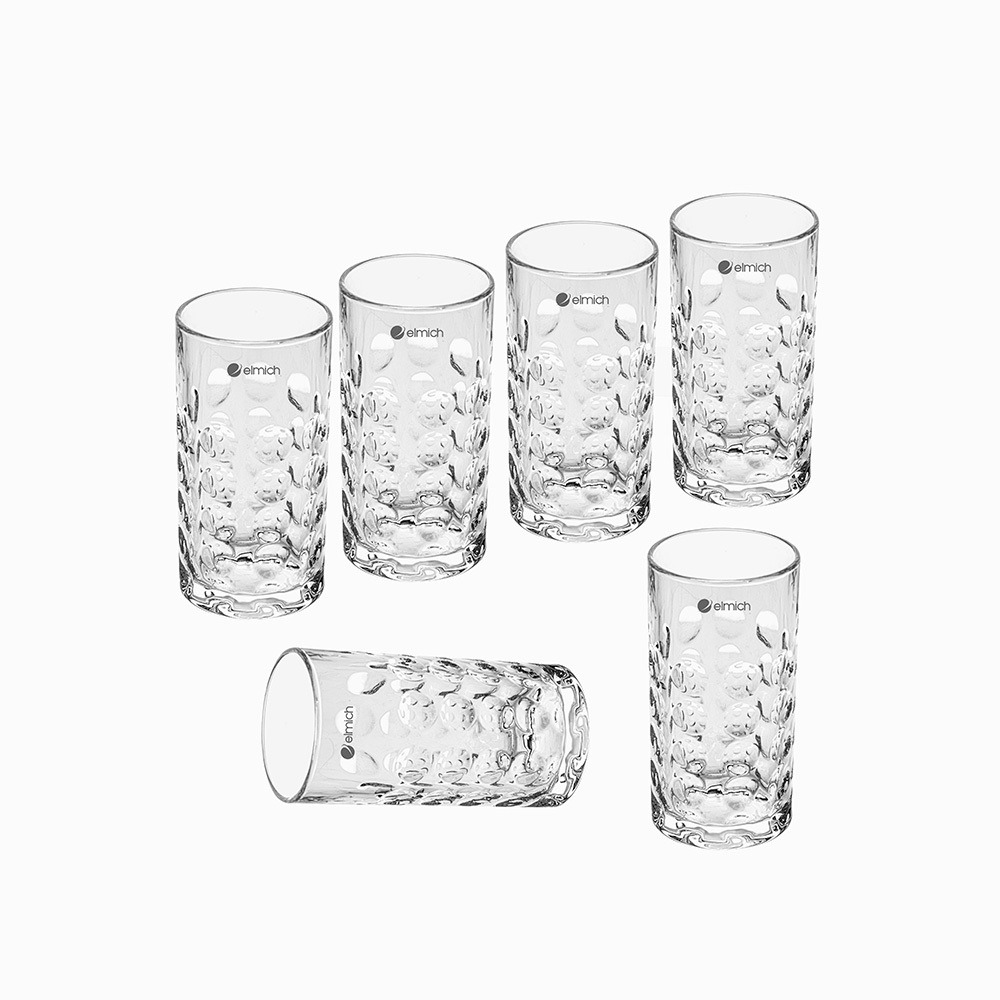 Bộ 6 Ly Thủy Tinh Trong Suốt Elmich EL0777 350ml, Hàng Chính Hãng, Thủy Tinh Cao Cấp - JoyMall
