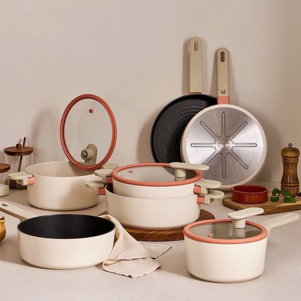 Nồi Chống Dính Suit Bric LocknLock CAC2255IH 22cm, Hàng Chính Hãng, Dùng Được Mọi Loại Bếp - JoyMall