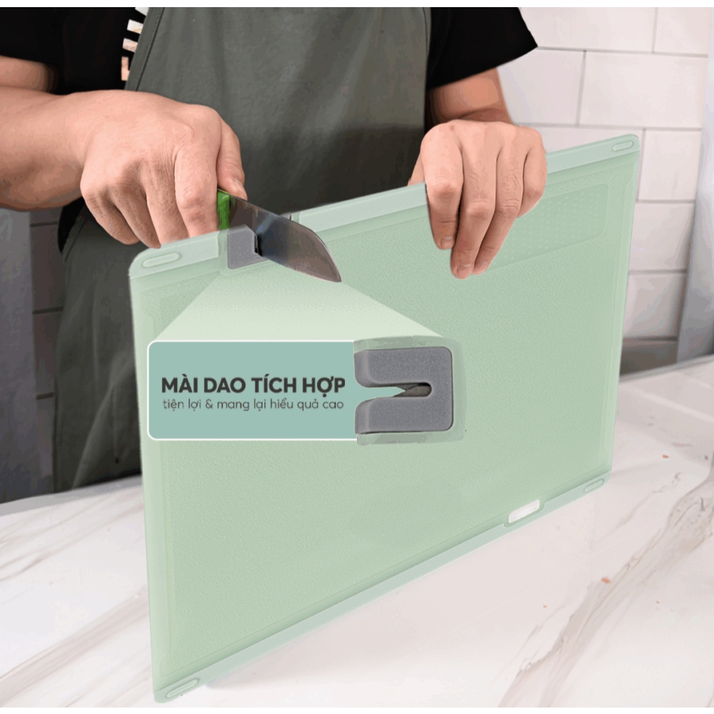 Thớt Nhựa Đa Năng Elmich EL2970 , Hàng Chính Hãng, Tích Hợp Mài Dao, Có Rãnh Thoát Nước - JoyMall