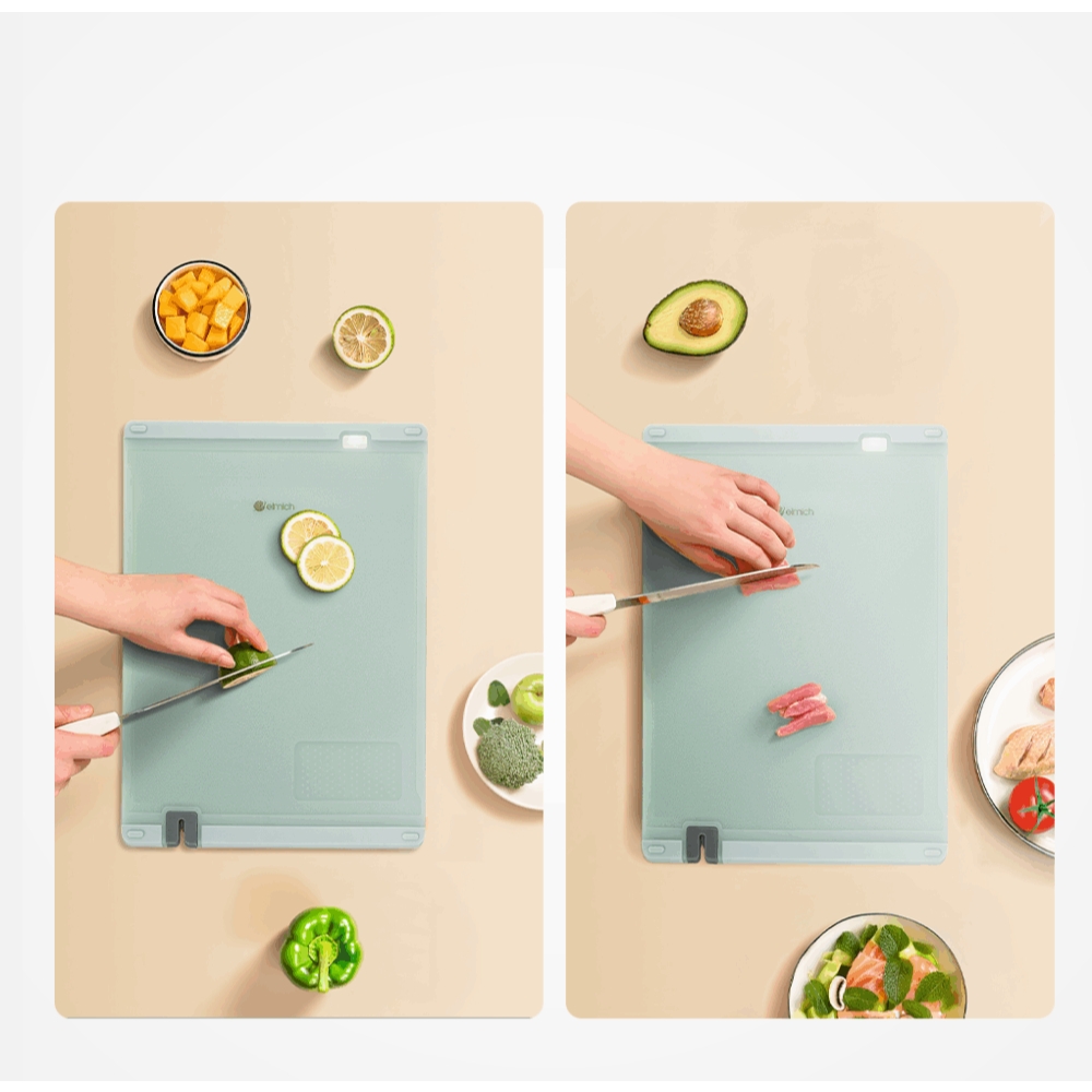 Thớt Nhựa Đa Năng Elmich EL2970 , Hàng Chính Hãng, Tích Hợp Mài Dao, Có Rãnh Thoát Nước - JoyMall