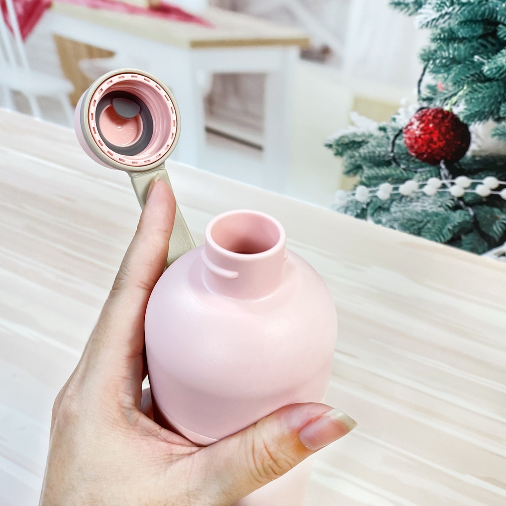 Bình giữ nhiệt LocknLock Belt Bottle LHC4267 490ml - Hàng chính hãng có quai xách, miệng rộng có thể cho đá - JoyMall