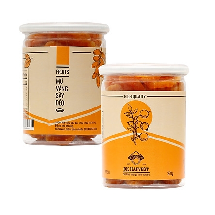 COMBO SIÊU TIẾT KIỆM - 2 Hũ Mơ Vàng Sấy Dẻo DK Harvest nhập khẩu chính hãng - 250g