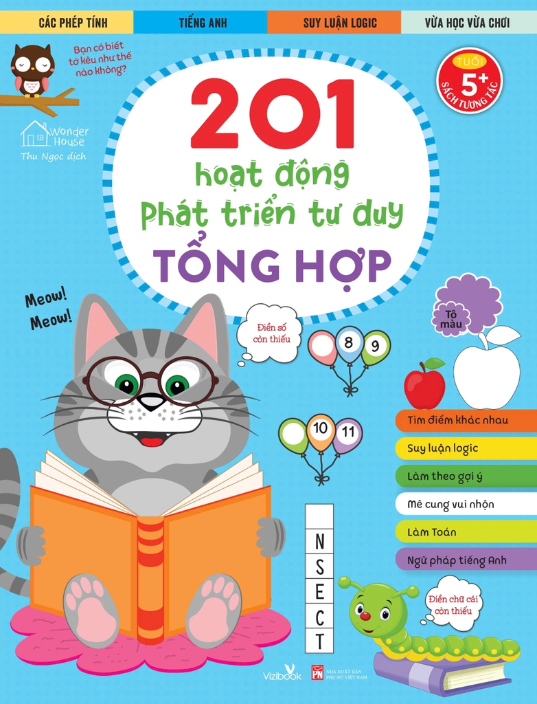 201 HOẠT ĐỘNG PHÁT TRIỂN TƯ DUY (Bộ 4 cuốn) vz