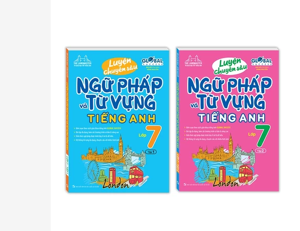 Sách - Combo 2c GLOBAL SUCCESS Luyện chuyên sâu ngữ pháp và từ vựng tiếng anh lớp 7 t1+t2