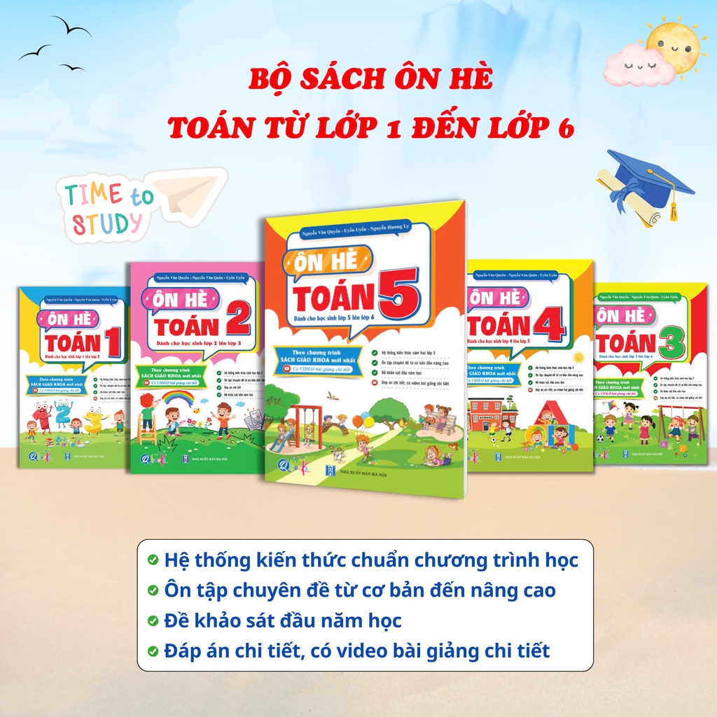 Sách - Ôn Hè Toán 6, Dành Cho Học Sinh Lớp 6 Lên Lớp 7