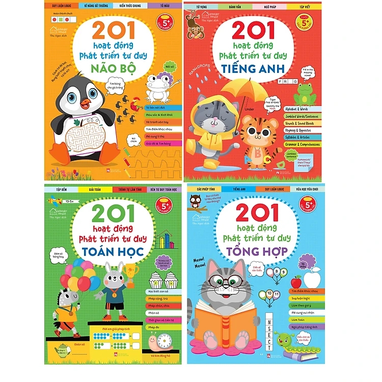 201 Hoạt động phát triển tư duy NÃO BỘ (combo 4 cuốn)