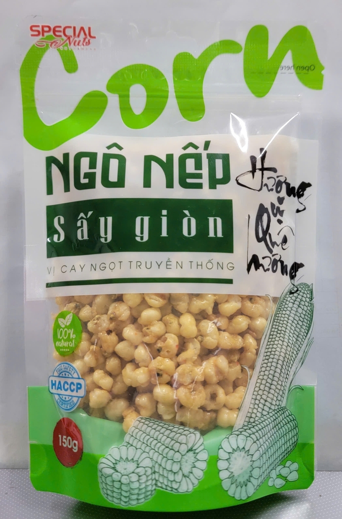 Ngô nếp sấy giòn vị cay ngọt truyền thống - gói 150g