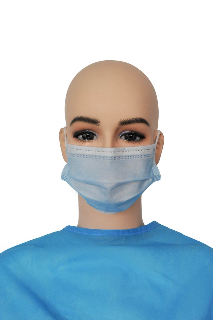 IIR 3-ply Disposable Face Mask with Ear Loops - Blue (50pcs/box)
