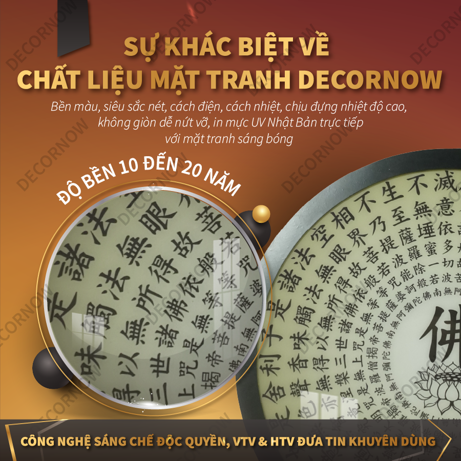 Đèn Hào Quang Phật Bát Nhã Tâm Kinh DECORNOW DCN-TC362