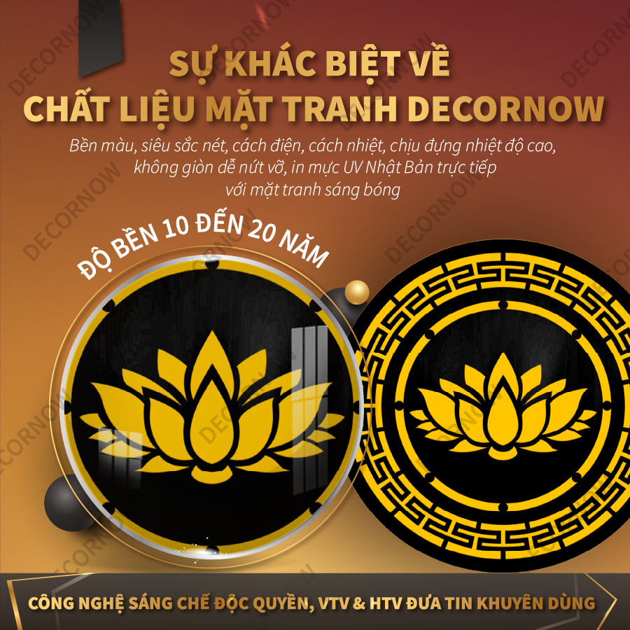 Đèn Hào Quang Phật In Tranh Trúc Chỉ CNC DECORNOW DCN-TCC28