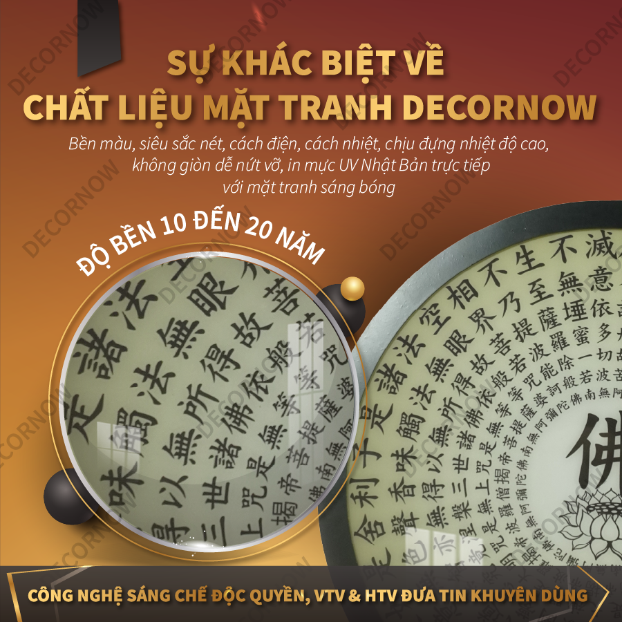 Đèn Hào Quang Phật Bát Nhã Tâm Kinh DECORNOW DCN-TC364