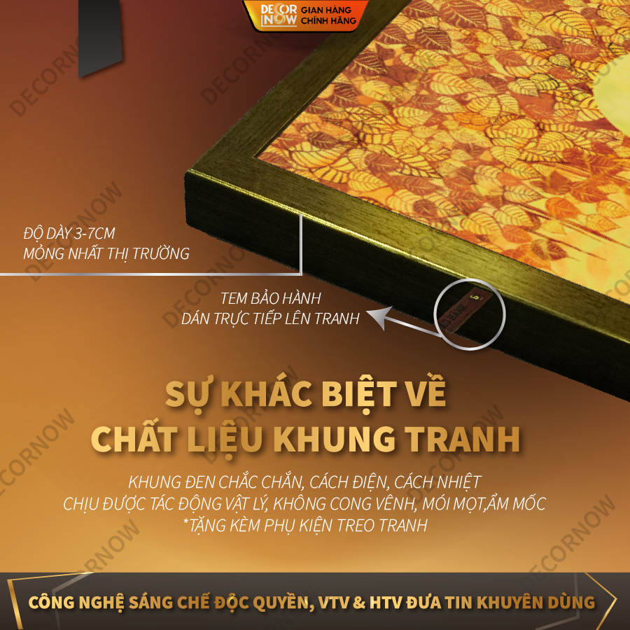 Tranh Trúc Chỉ Vuông In Mandala DECORNOW DCN-TC137