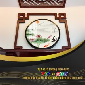 Tranh Hoằng Pháp Tròn Các Tầng Mây Cung Trời Đao Lợi DecorNow HD75