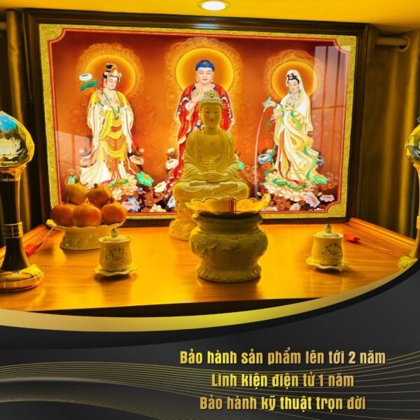 Tranh Hoằng Pháp Vuông Tầng Mây Trời Cung Trời Đao Lợi DecorNow HD38