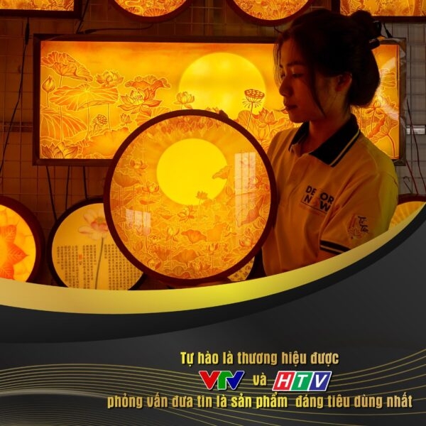 Tranh Hoằng Pháp Tròn Cây Bồ Đề Hoa Sen DecorNow TC244