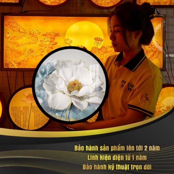 Tranh Hoằng Pháp Tròn Các Tầng Mây Cung Trời Đao Lợi DecorNow HD75